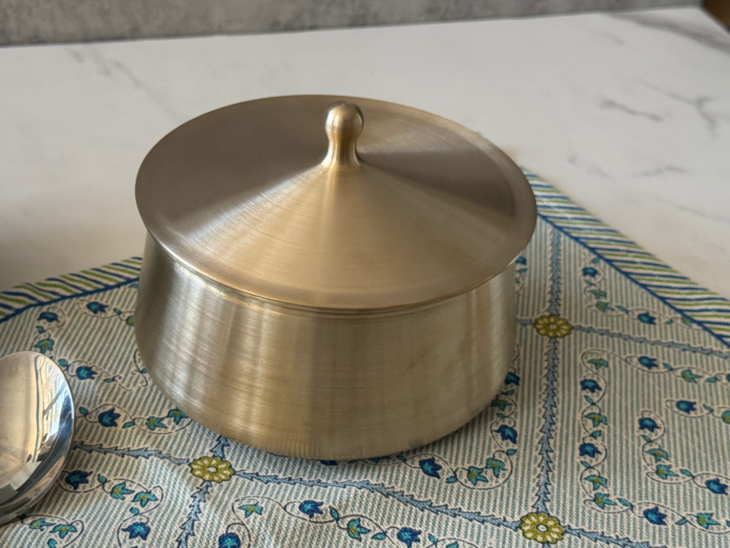 High Grade Pure Bronze Serving Bowl Casserole