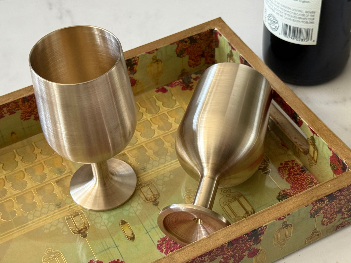 Handcrafted Pure Bronze (Kansa) Goblet Set