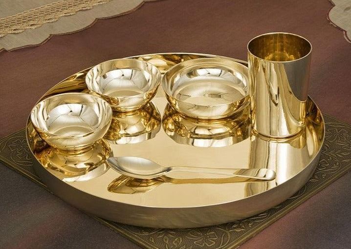 Bronze(Kansa) Ayurveda Dinner Set - blissveda